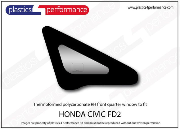 ポリカーボネート ウインドウキット｜ホンダ Civic Type R FD2 - Sedan