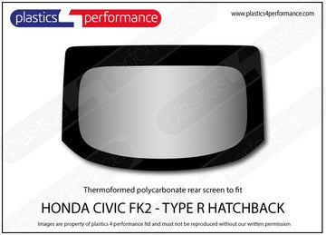 ポリカーボネート リアウインドウ｜ホンダ Civic Type R FK2 - 5dr Hatchback