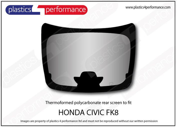 ポリカーボネート リアウインドウ｜ホンダ Civic Type R FK8 - 5dr Hatchback