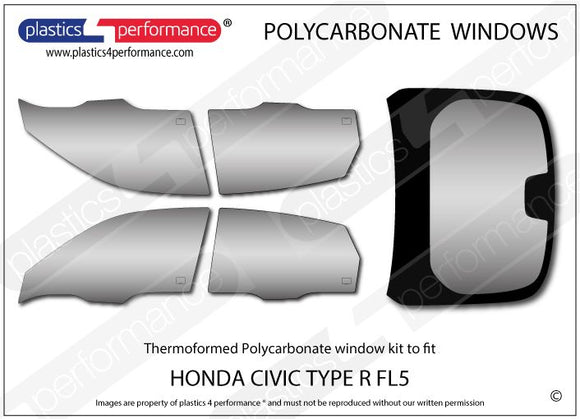 ポリカーボネート ウインドウキット｜ホンダ Civic Type R FL5