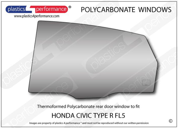 ポリカーボネート 左リアドアウインドウ｜ホンダ Civic Type R FL5