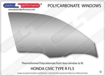 ポリカーボネート 右フロントドアウインドウ｜ホンダ Civic Type R FL5