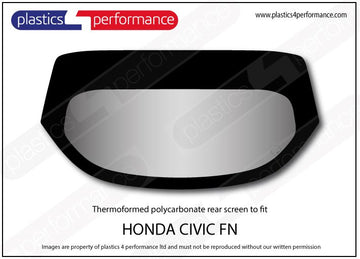 ポリカーボネート リアウインドウ｜ホンダ Civic FN - 3dr Hatchback