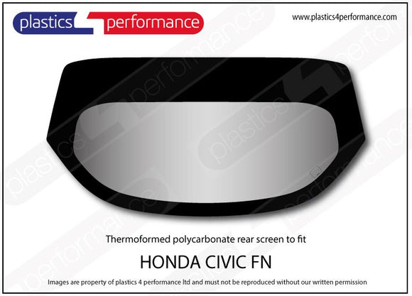 ポリカーボネート リアウインドウ｜ホンダ Civic FN - 3dr Hatchback