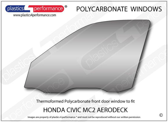 ポリカーボネート 左フロントドアウインドウ｜ホンダ Civic MC2 Aerodeck