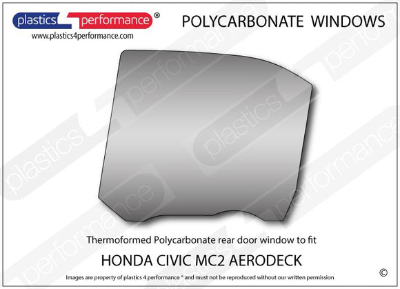 ポリカーボネート 左リアドアウインドウ｜ホンダ Civic MC2 Aerodeck