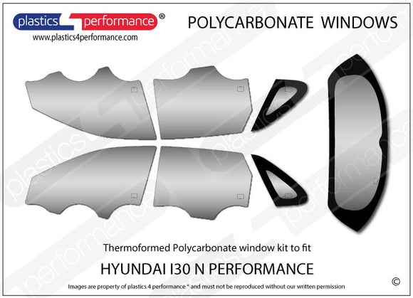 i30 MK3 PD (N Performance) - 5dr Hatchback ポリカーボネート ウインドウキット｜Hyundai i30 MK3 PD (N Performance) - 5dr Hatchback 写真1