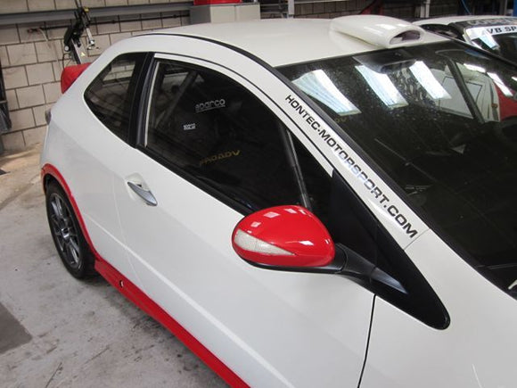 ポリカーボネート 右フロントドアウインドウ｜ホンダ Civic FN - 3dr Hatchback