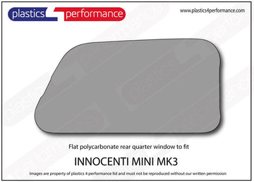 ポリカーボネート 右リアクォーターウインドウ｜Innocenti Mini Cooper MK3 onwards