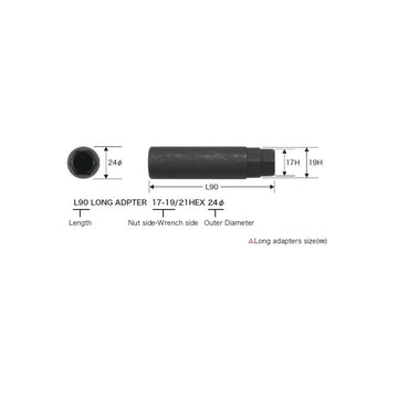 RAYS No.1 L90 Long Adapter 17-19/21HEX - 0