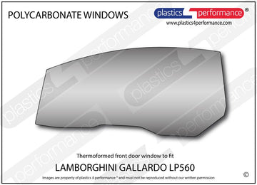 ポリカーボネート 左フロントドアウインドウ｜Lamborghini Gallardo LP560
