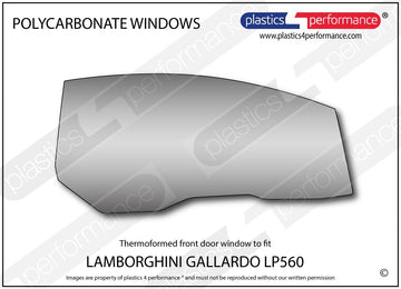 ポリカーボネート 右フロントドアウインドウ｜Lamborghini Gallardo LP560
