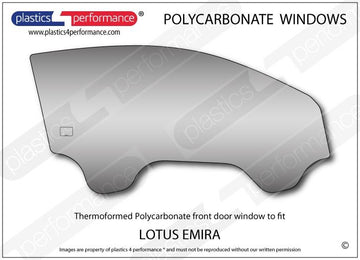ポリカーボネート 右フロントドアウインドウ｜Lotus Emira