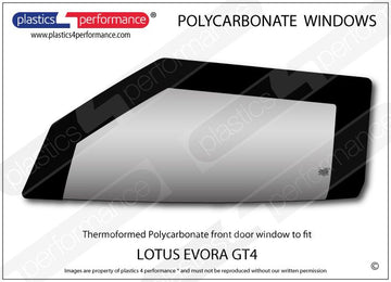 ポリカーボネート 左フロントドアウインドウ｜Lotus Evora GT4