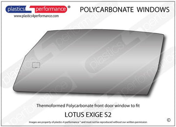 ポリカーボネート 左フロントドアウインドウ｜Lotus Exige S2