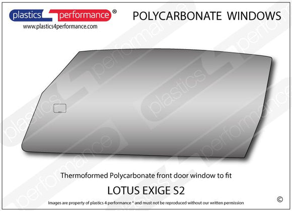 ポリカーボネート 左フロントドアウインドウ｜Lotus Exige S2