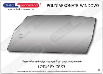 ポリカーボネート 左フロントドアウインドウ｜Lotus Exige S3