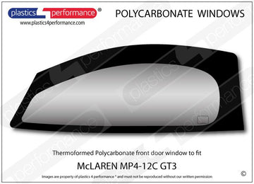 ポリカーボネート 左フロントドアウインドウ｜McLaren MP4-12C GT3