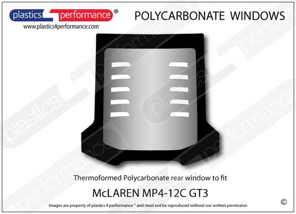 ポリカーボネート ウインドウキット｜McLaren MP4-12C GT3