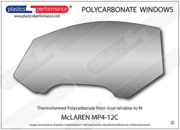 ポリカーボネート 左フロントドアウインドウ｜McLaren MP4-12C