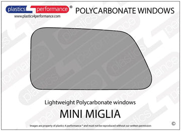 ポリカーボネート 左リアクォーターウインドウ｜Mini Miglia/ Mini 7 1