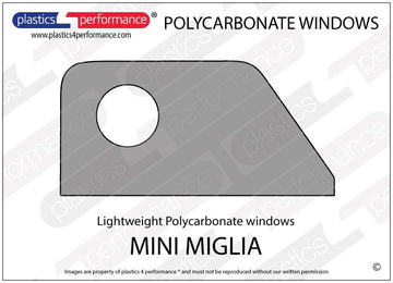 ポリカーボネート 右フロントドアウインドウ｜Mini Miglia/ Mini 7 1
