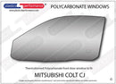 ポリカーボネート ウインドウキット｜三菱 Colt CJ - 3dr Hatchback