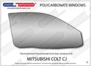 ポリカーボネート ウインドウキット｜三菱 Colt CJ - 3dr Hatchback