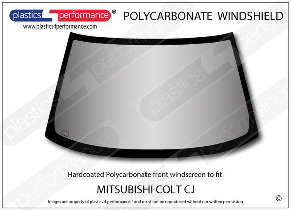 ポリカーボネート フロントウインドスクリーン｜三菱 Colt CJ - 3dr Hatchback