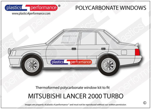 ポリカーボネート ウインドウキット｜三菱 Lancer 2000 Turbo