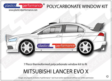 ポリカーボネート ウインドウキット｜三菱 Lancer Evo X (10)