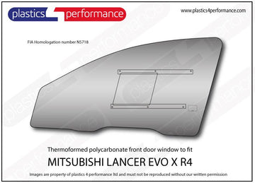 ポリカーボネート ウインドウキット｜三菱 Lancer Evo X (10) R4
