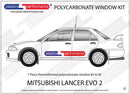 ポリカーボネート 左フロントドアウインドウ｜三菱 Lancer Evo 2