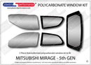 ポリカーボネート ウインドウキット｜三菱 Mirage 5th Generation