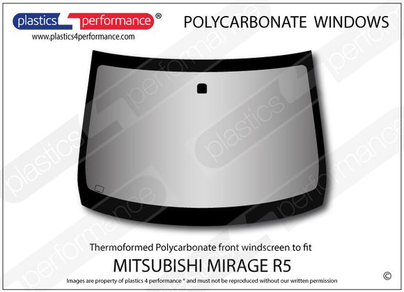 ポリカーボネート フロントウインドスクリーン｜三菱 Mirage R5
