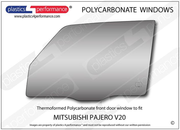 ポリカーボネート ウインドウキット｜三菱 Pajero V20 - 3dr