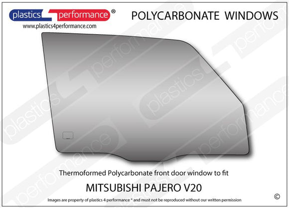 ポリカーボネート ウインドウキット｜三菱 Pajero V20 - 3dr