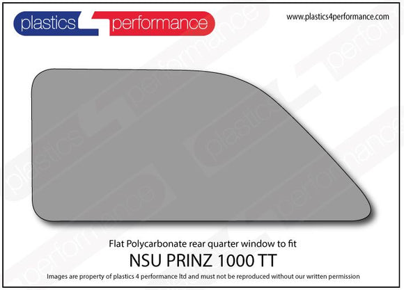 ポリカーボネート 左リアクォーターウインドウ｜NSU Prinz 1000 TT