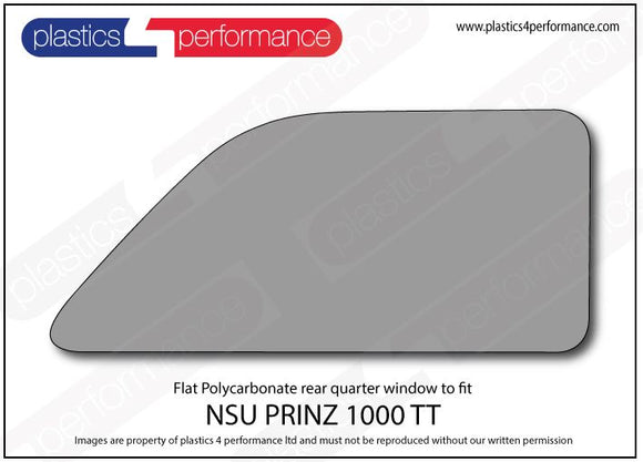 ポリカーボネート 右リアクォーターウインドウ｜NSU Prinz 1000 TT