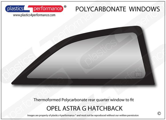 ポリカーボネート 右リアクォーターウインドウ｜Opel Astra G - 3dr Hatchback