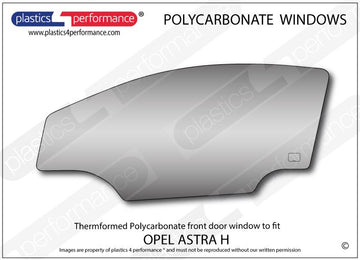 ポリカーボネート 左フロントドアウインドウ｜Opel Astra H - 3dr Hatchback