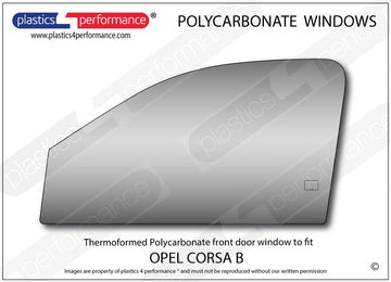 ポリカーボネート ウインドウキット｜Opel Corsa B - 3dr Hatchback
