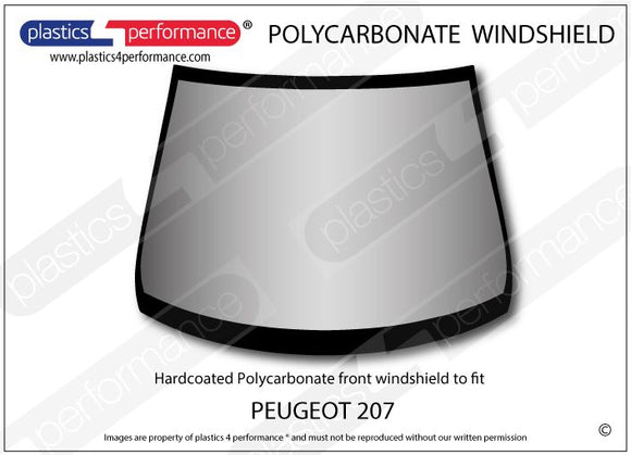 ポリカーボネート フロントウインドスクリーン｜Peugeot 207 - 3dr Hatchback
