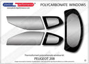 ポリカーボネート ウインドウキット｜Peugeot 208 1st Generation - 3dr Hatchback