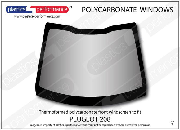 ポリカーボネート フロントウインドスクリーン｜Peugeot 208 1st Generation - 3dr Hatchback