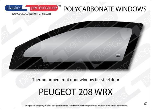 ポリカーボネート 左フロントドアウインドウ｜Peugeot 208 WRX