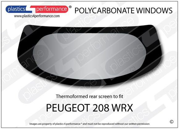 ポリカーボネート リアウインドウ｜Peugeot 208 WRX