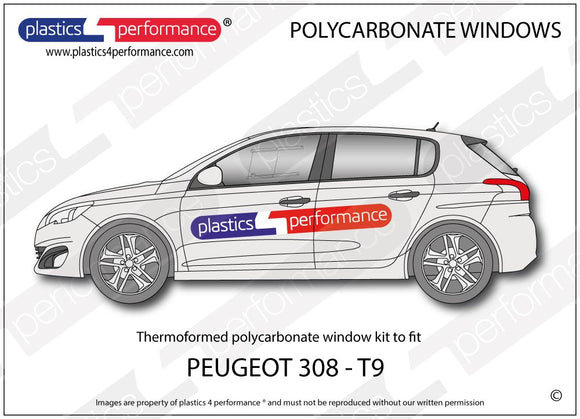 ポリカーボネート リアウインドウ｜Peugeot 308 2nd Generation T9 - Hatchback