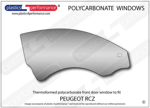 ポリカーボネート 右フロントドアウインドウ｜Peugeot RCZ