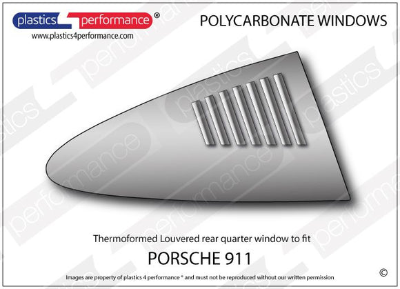 ポリカーボネート リアクォーターウインドウ左右セット｜Porsche 911/ 912